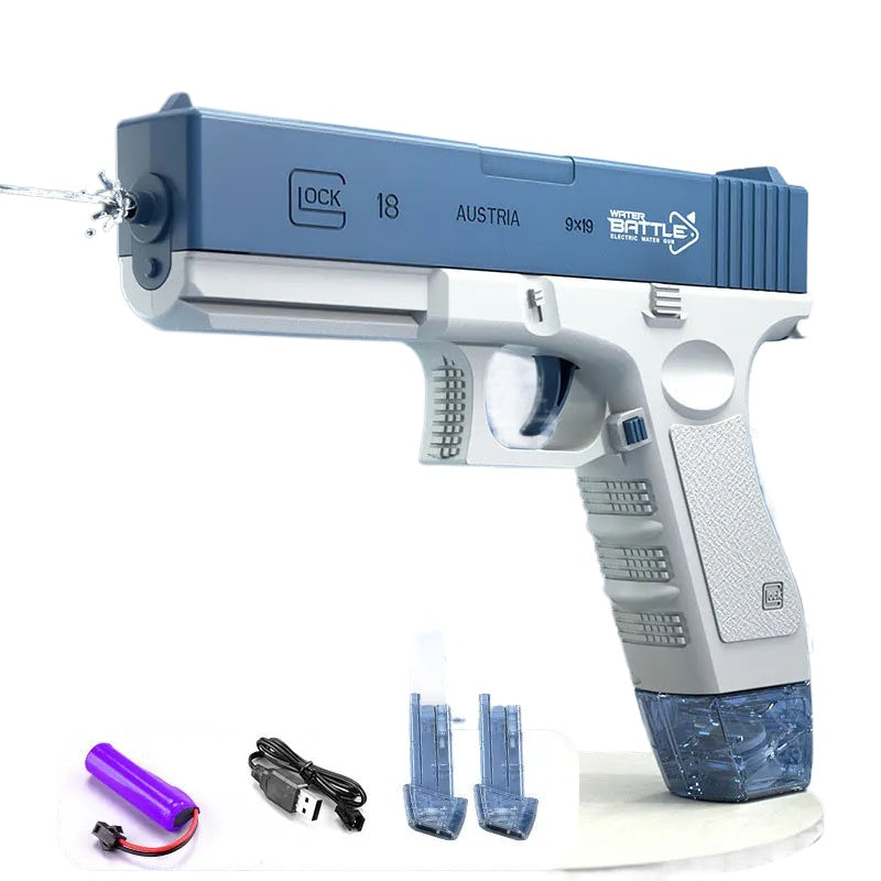 Electric Water Gun for Children and Adults | Automatic Glock Shooting, High Pressure & Energy